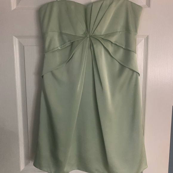 BCBG strapless mint satin cocktail dress size 8 - Picture 1 of 4